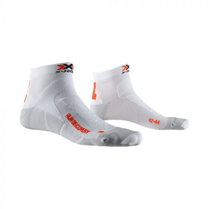 X-SOCKS Chaussettes Run Discovery Mixte Blanc/Gris Dolomite